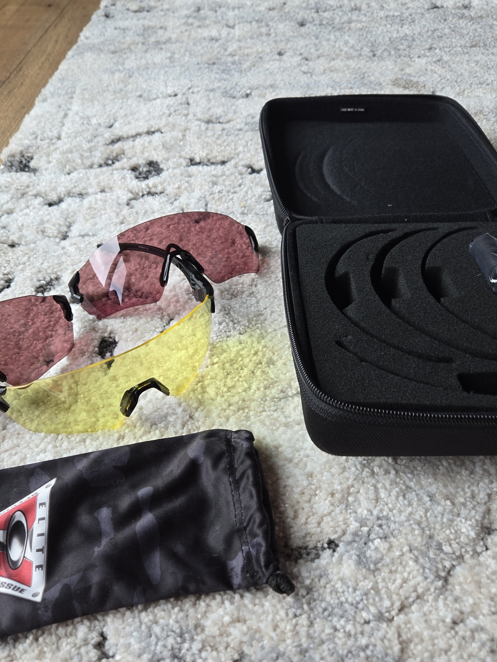 Oakley Tombstone Spoil Shooting Glasses. TR22 & Sporting Clays Are Prism Lenses.